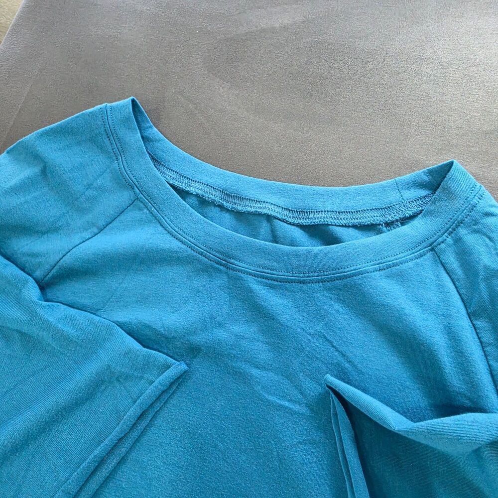 Women's Long Sleeve Relaxed Teal Top
